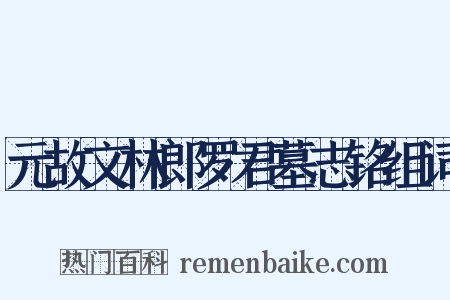 元故文林郎罗君墓志铭组词是什么意思的图片